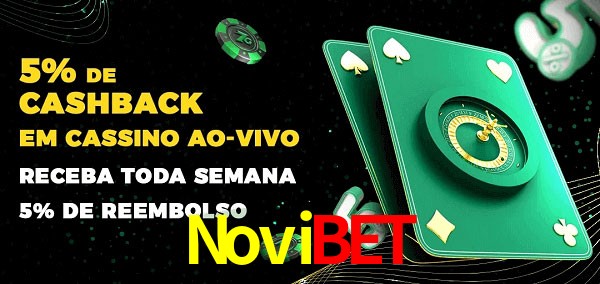 Promoções do cassino ao Vivo Novibet